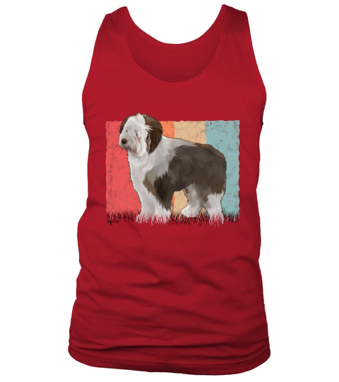 Bobtail Retro Old English Sheepdog Vintage Tank Top Unisex