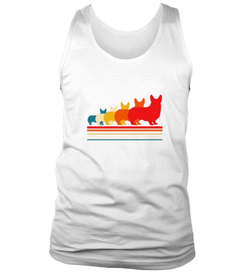 Corgi Silhoutte Retro Vintage Tank Top Unisex