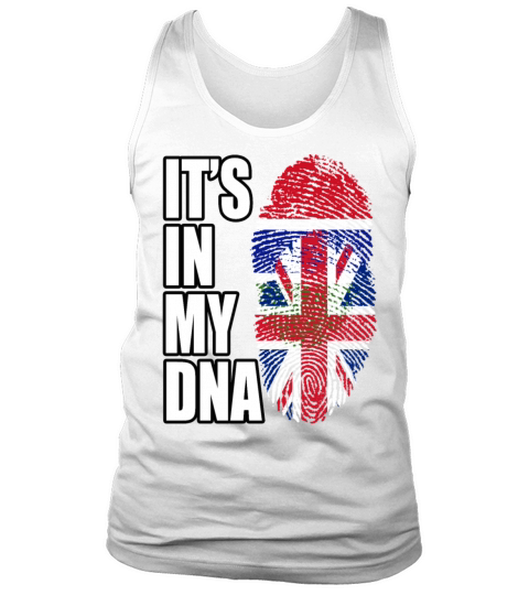 Gambian And British Mix Heritage DNA Flag Tank Top Unisex