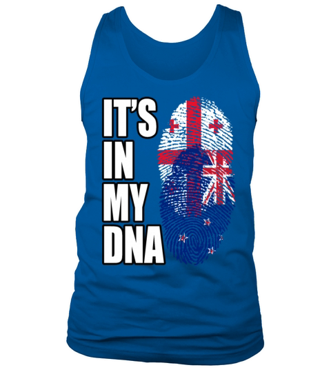 Georgian And New Zealand Mix Heritage DNA Flag Tank Top Unisex