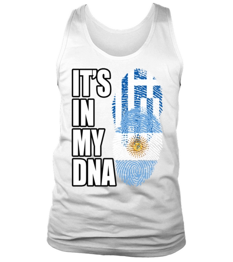 Greek And Argentinian Mix Heritage DNA Flag Tank Top Unisex