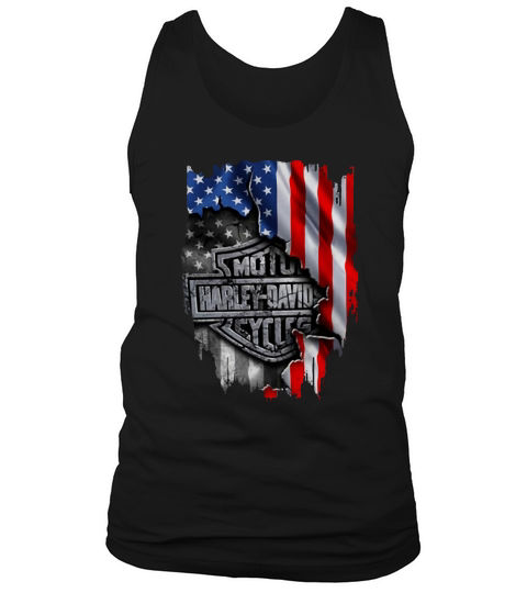 Harley-Davidson American Flag shirt Tank Top Unisex