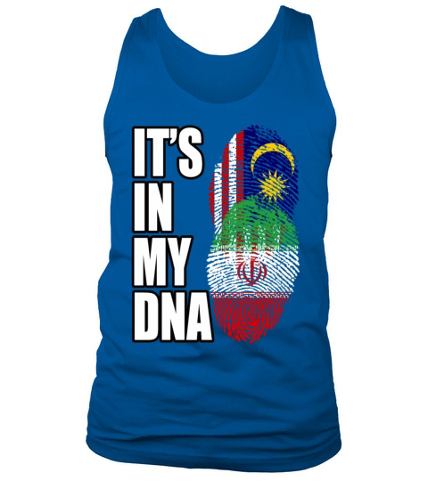 Malaysian And Iranian Mix Heritage DNA Flag Tank Top Unisex