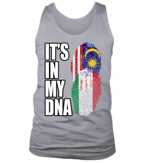 Malaysian And Italian Mix Heritage DNA Flag Tank Top Unisex
