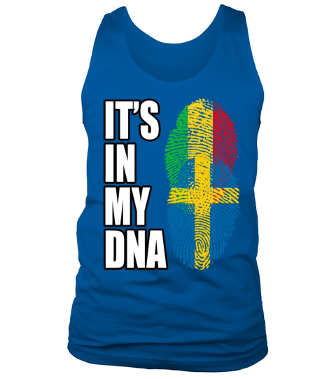 Malian And Swedish Mix Heritage DNA Flag Tank Top Unisex