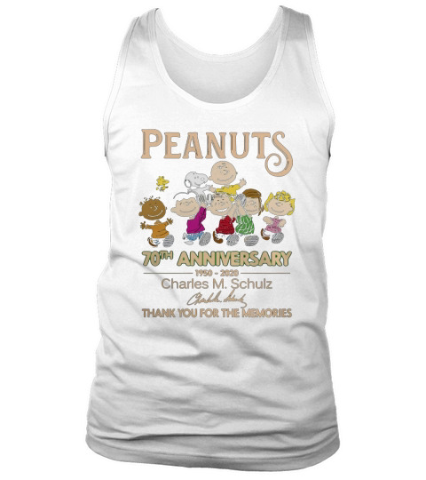 Peanuts 70th anniversary 1950 2020 Charles M Schulz thank you for the memories shirt Tank Top Unisex