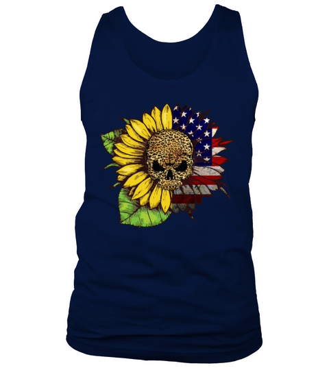 Sunflower American Flag Leopark Skull Lover Girls Tank Top Unisex