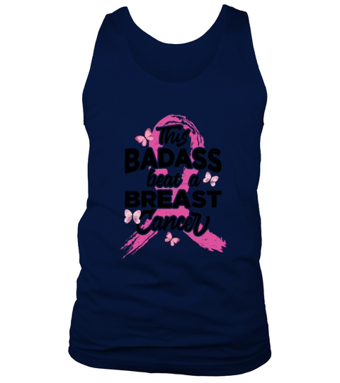 This Badass Beat A Breast Cancer - Breast Cancer Tank Top Unisex