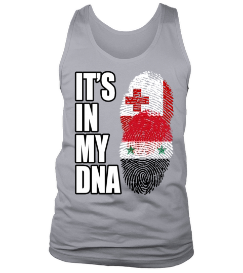 Tongan And Syrian Mix Heritage DNA Flag Tank Top Unisex