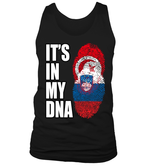Tunisian And Slovenian Mix Heritage DNA Flag Tank Top Unisex
