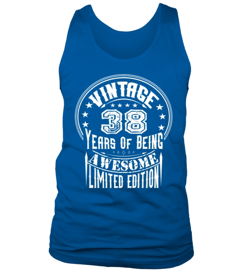 Vintage 38 Years Of Being Awesome Limited Edition Tank Top Unisex