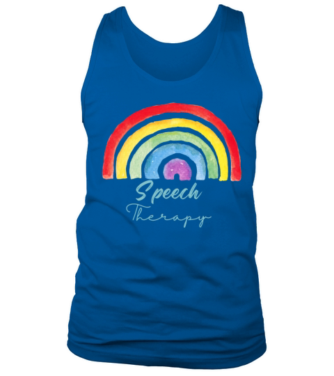 Watercolor Rainbow Speech Therapy Tank Top Unisex