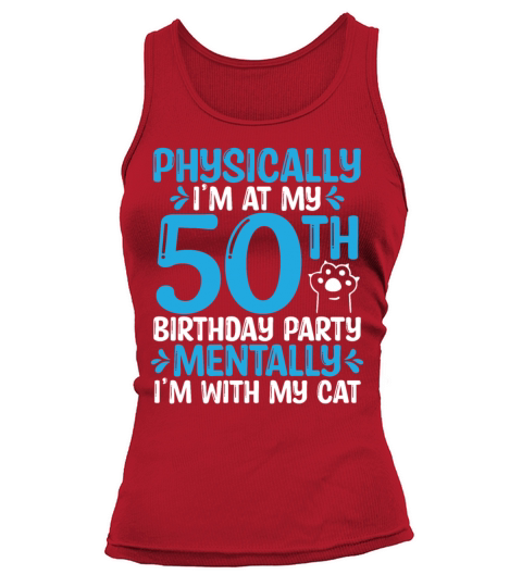 50 Year Old Cat Dad with my Cat Mom 50th Birthday Tank top Woman