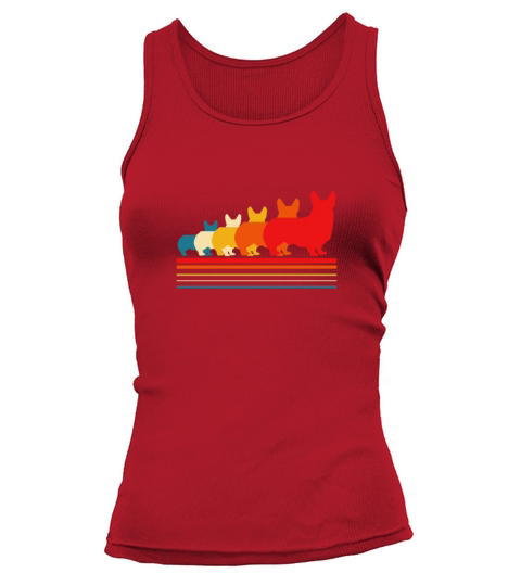 Corgi Silhoutte Retro Vintage Tank top Woman