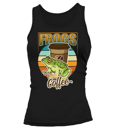 Frogs And Coffee Sunset Theme Tank top Woman
