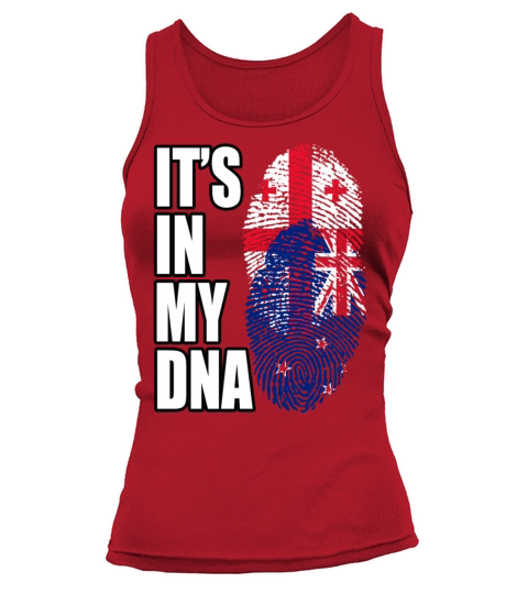 Georgian And New Zealand Mix Heritage DNA Flag Tank top Woman
