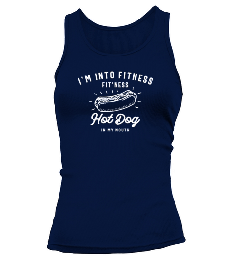 Im Into Fitness Fitness Hot Dog In My Mouth Tank top Woman