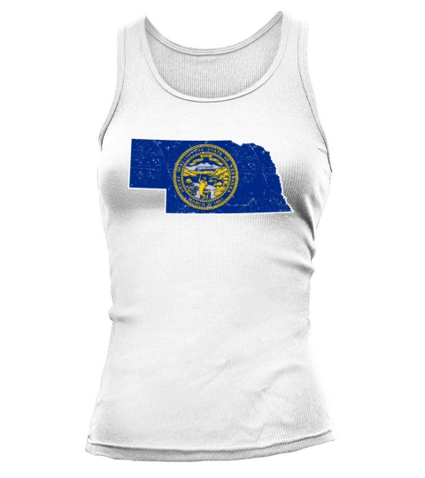 Land Map America US State Distressed Nebraska Tank top Woman