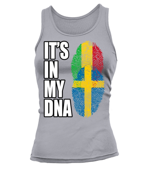 Malian And Swedish Mix Heritage DNA Flag Tank top Woman