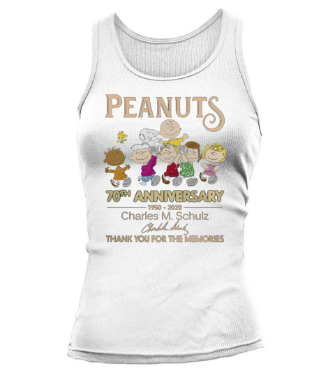 Peanuts 70th anniversary 1950 2020 Charles M Schulz thank you for the memories shirt Tank top Woman