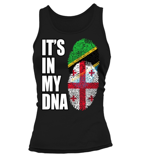 Tanzanian And Georgian Vintage Heritage DNA Flag Tank top Woman