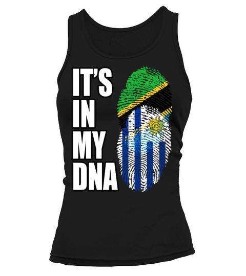 Tanzanian And Uruguayan Vintage Heritage DNA Flag Tank top Woman