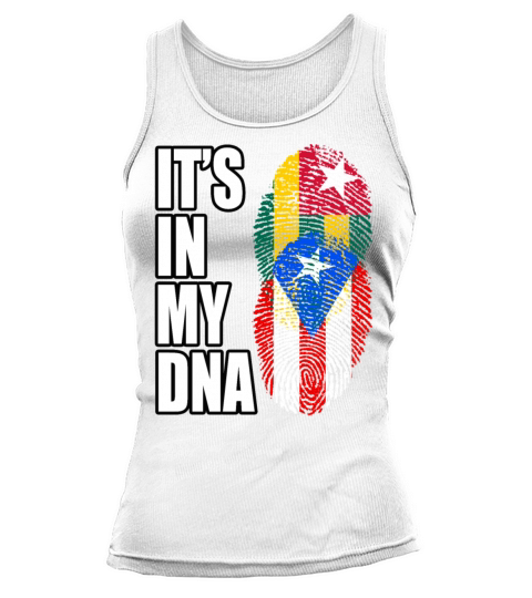 Togolese And Puerto Rican Mix Heritage DNA Flag Tank top Woman