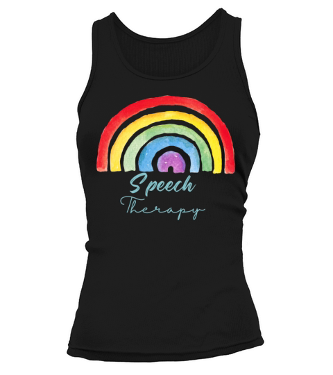 Watercolor Rainbow Speech Therapy Tank top Woman