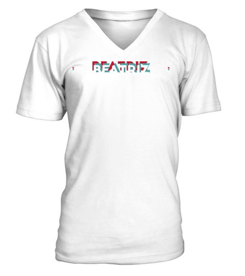 Beatriz Name - Funny Name Beatriz 80s theme V-Neck T-shirt