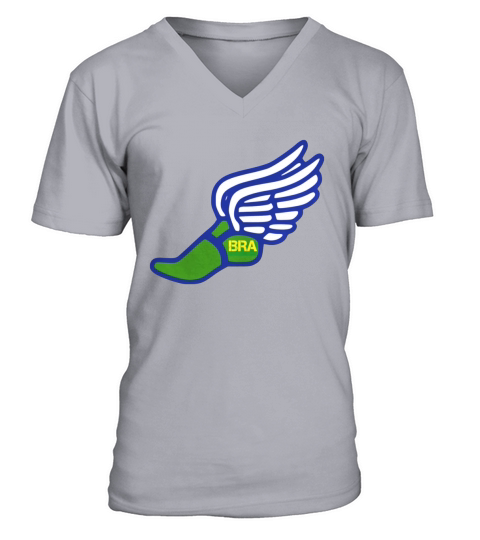 BRAZIL TRACK AND FIELD T-Shirts V-Neck T-shirt
