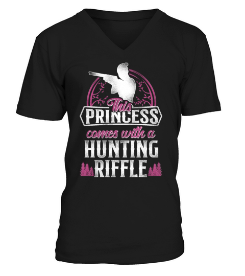 Buck Deer Hunting Hunter Girl V-Neck T-shirt