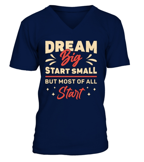 Business Owner Dream Big Start Small CEO Manager V-Neck T-shirt