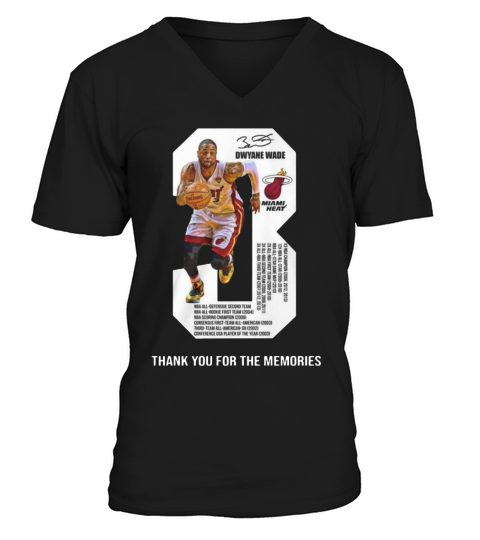 Dwyane wade thank you for the memories V-Neck T-shirt