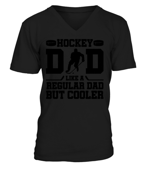 Fathers Day Hockey Dad V-Neck T-shirt