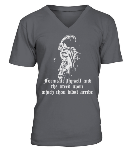Fornicate thyself and the steed upon which thou didst arrive shirt - Ladies Flowy Tank V-Neck T-shirt