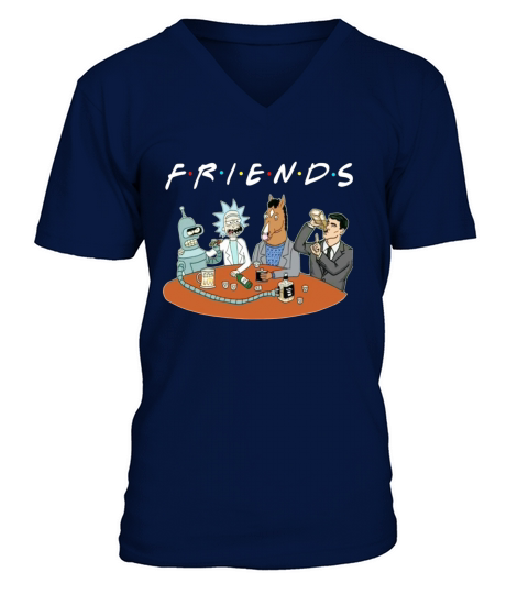 Friends Rick Sanchez Drinking Buddies shirt V-Neck T-shirt