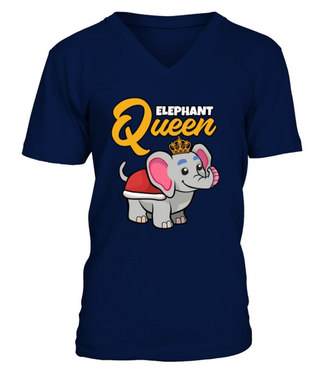 Funny Elephant Design V-Neck T-shirt