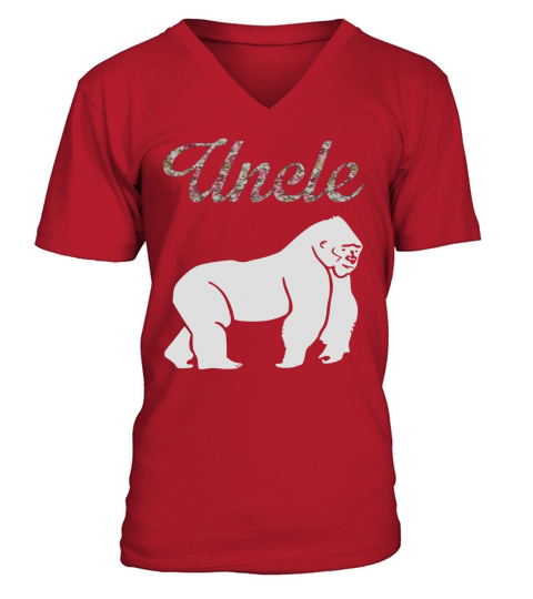 Gorilla Proud Uncle Floral T-Shirt V-Neck T-shirt