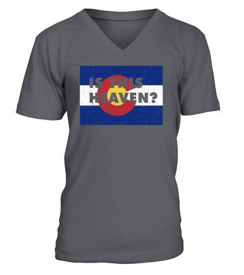 Land Map America US State Home Heaven Colorado V-Neck T-shirt