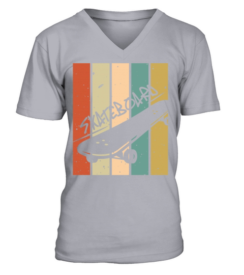 Retro Vintage Skateboard V-Neck T-shirt