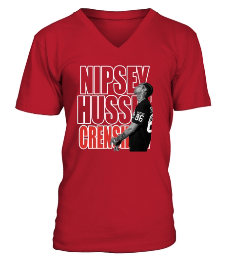 Rip Nipsey Hussle Crenshaw Marathon TMC V-Neck T-shirt