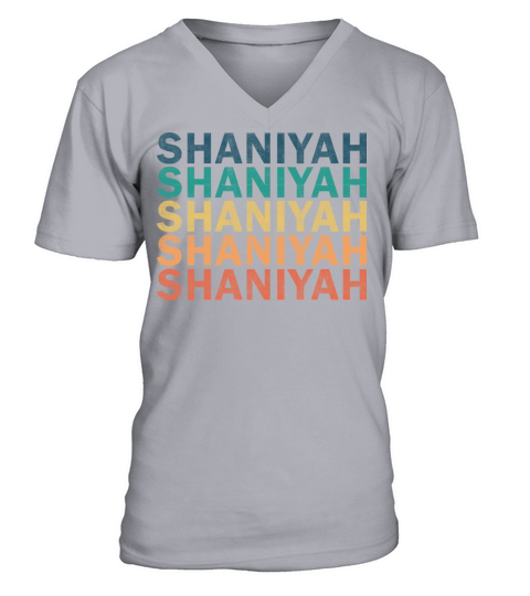 Shaniyah Name T Shirt - Shaniyah Vintage Retro Nam V-Neck T-shirt