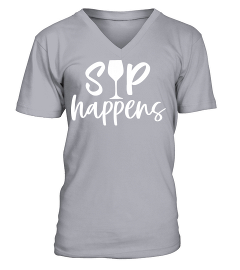 Sip Happens V-Neck T-shirt