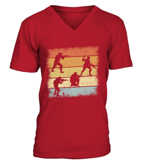 Soldier Retro V-Neck T-shirt
