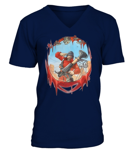 Team Fortress 2 "Red Bang Soldier Salute" t-shirt - TRS143 V-Neck T-shirt