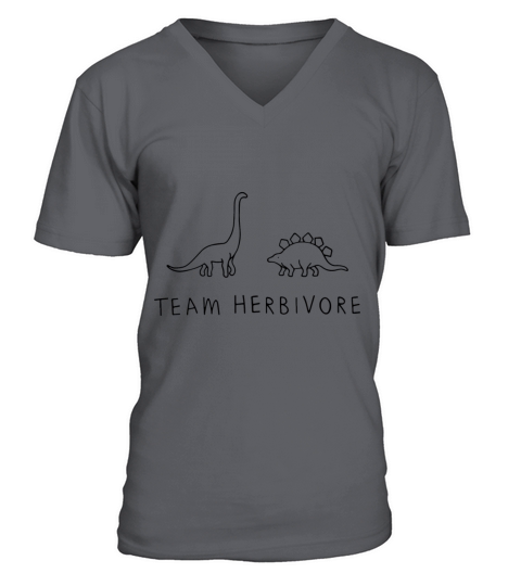TEAM HERBIVORE vegan V-Neck T-shirt