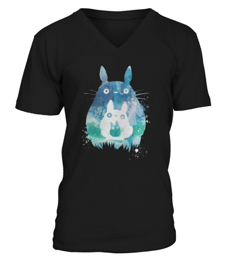 Totoro with Mini Totoros V-Neck T-shirt