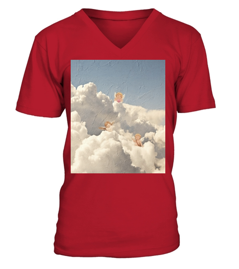 Vintage Cloud Aesthetic Dreamcore Angelcore Angel V-Neck T-shirt