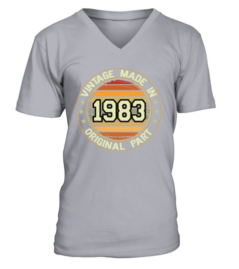 Vintage Made In 1983 Original Part Birthday 1983 V-Neck T-shirt