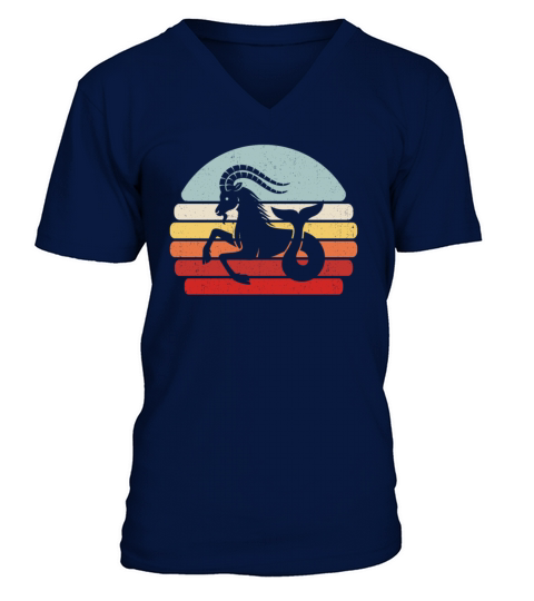 Vintage Zodiac Sign CAPRICORN V-Neck T-shirt
